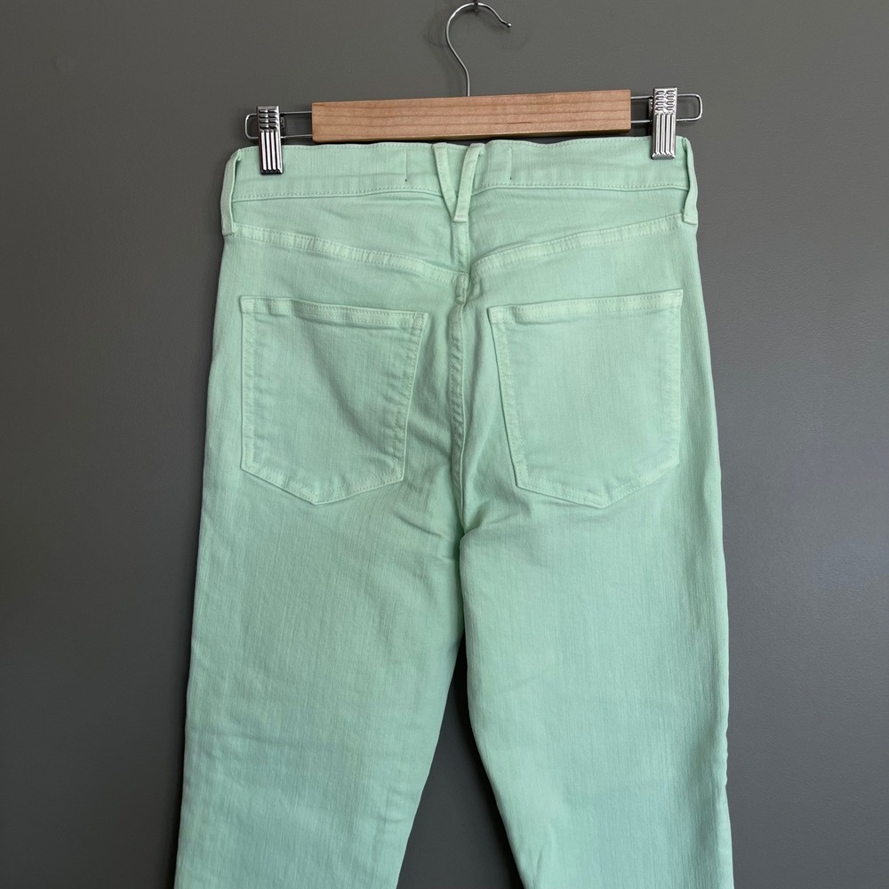Veronica Beard Carly‎ Kick Flare Jean 26 Pistachio Green Stretch High Rise Chic - Picture 11 of 16